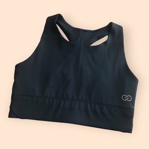 Calia Carrie Underwood Black Mesh Power Sculpt Crop Top Sports Bra XS